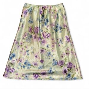 Cherokee Floral Satin Skirt